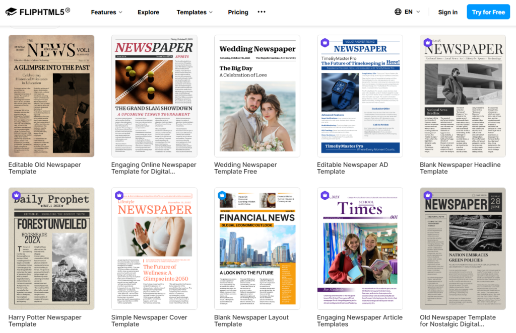 FlipHTML5 Provides Users with Newspaper Article Template for Structured ...